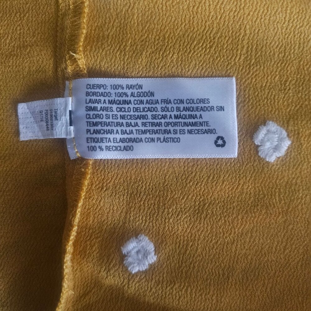 Universal Thread Mustard Yellow Polka Dot Ruffle Sleeveless Tank Top Women's XL‎ - Picture 6 of 9